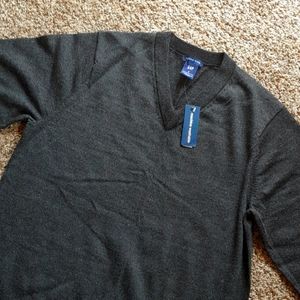 GAP men's merino wool v-neck sweater